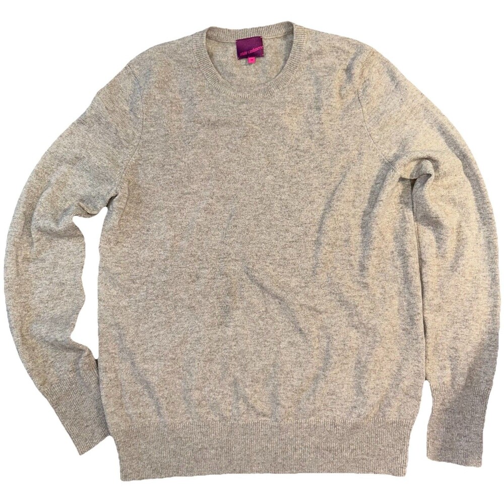 State Cashmere 100% Cashmere Sweater Women's Small Light Brown V-Neck Soft Sz M